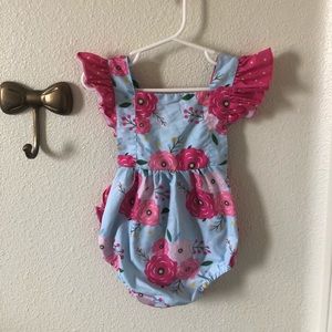 12 month boutique bubble romper.